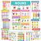 Hadley Designs 11" x 17" Colorful Parts of Speech Language Arts and Grammar Laminated Posters Set